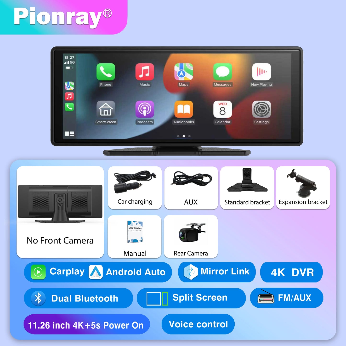 Prime Deal Zone Pionray 7/10-inch Android Auto and Wireless CarPlay device for car screens and radio systems.