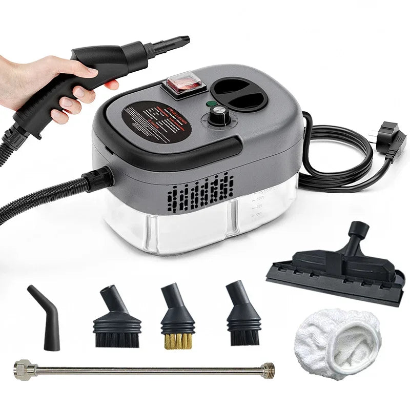 Prime Deal Zone handheld steam cleaner with high-temperature steam for cleaning air conditioners, kitchen hoods, cars, and floors.