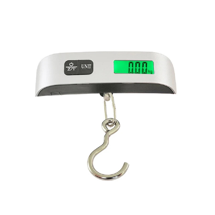 Digital portable luggage scale with LCD display, Prime Deal Zone, weighs up to 110lb/50kg, ideal for travel and baggage weighing.