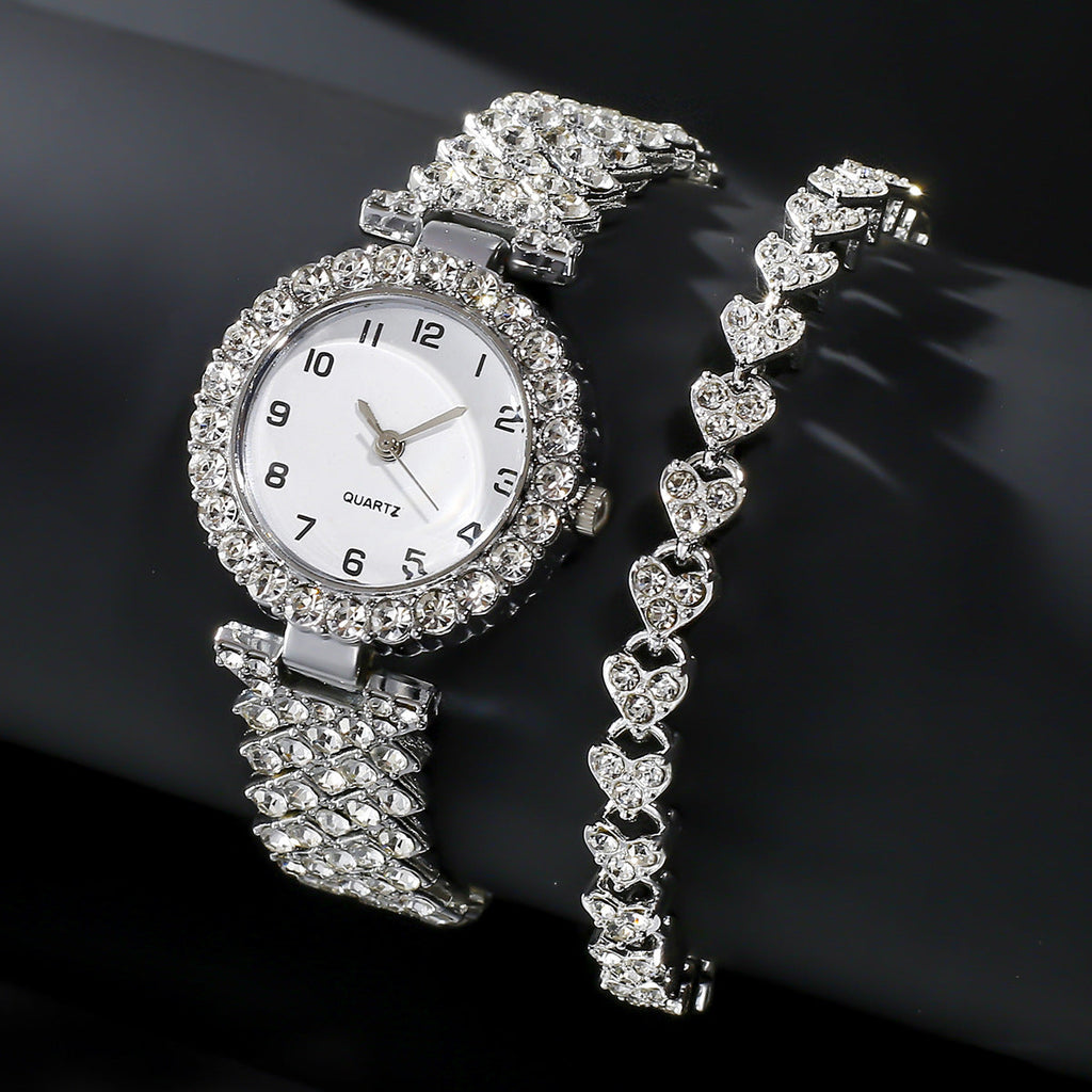 Luxury watch and bracelet set, close-up detail