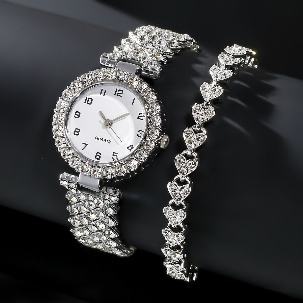 Luxury watch and bracelet set, close-up detail