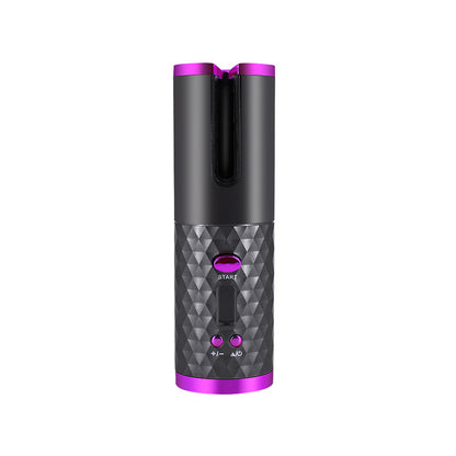 Cordless Auto Hair Curler – LCD Display, Ceramic Rotating Styler