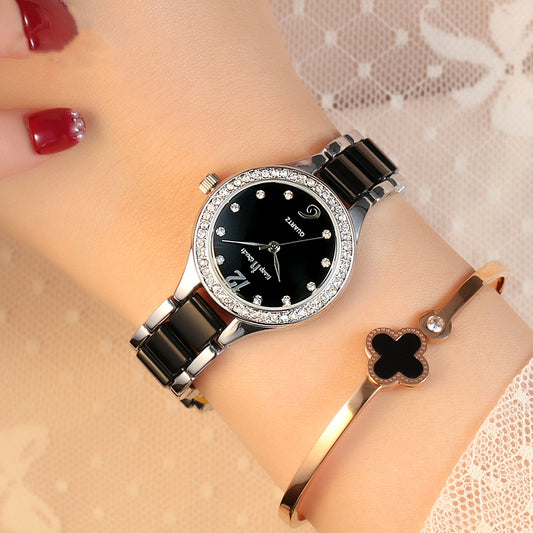 Luxury Quartz Wrist Watch for Women | Elegant Waterproof Ladies Watch in Silver & Gold