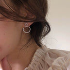 Micro pave zirconia stud earrings close-up detail