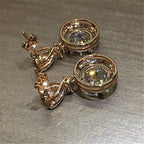 Bohemian dangle hoop earrings, size reference