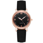 Luminous quartz watch, brown colourway