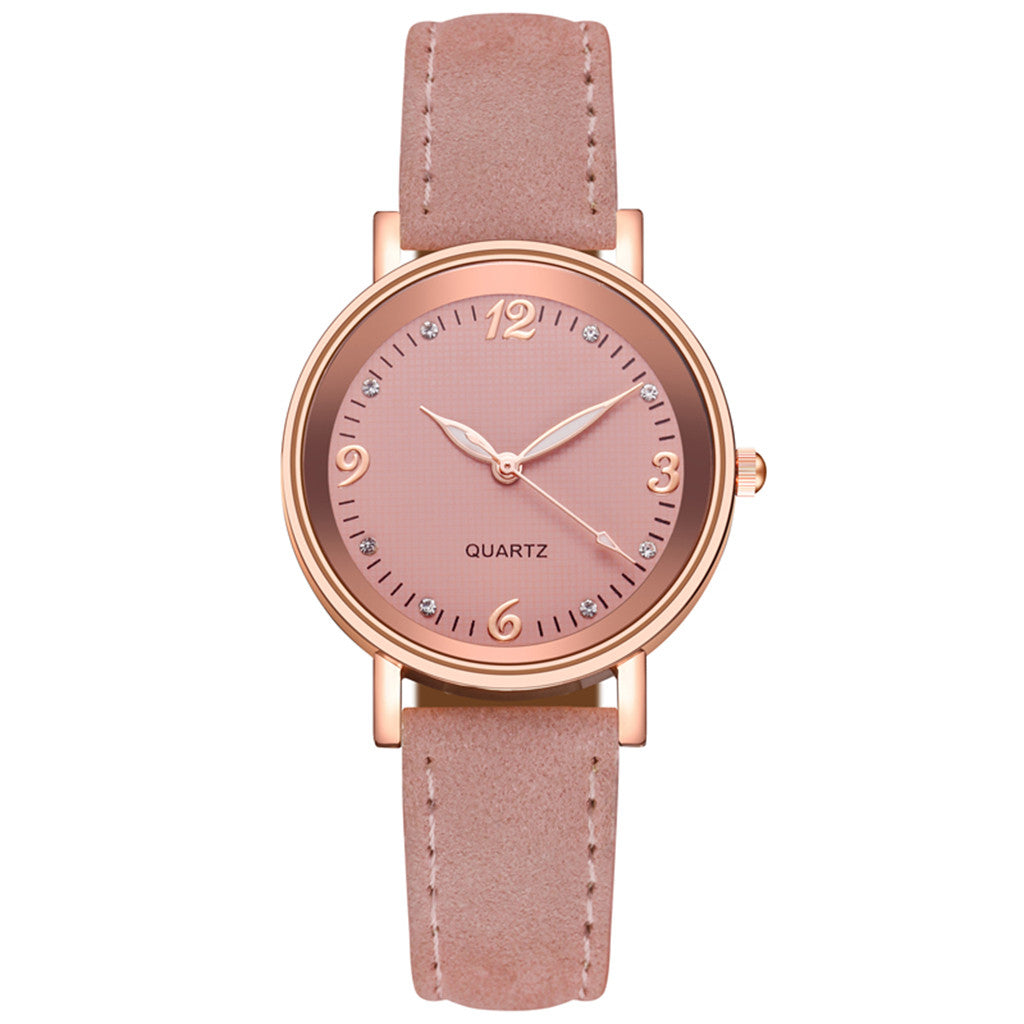 Luminous quartz watch, red colourway