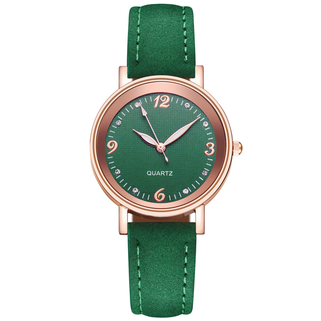 Luminous quartz watch, purple colourway