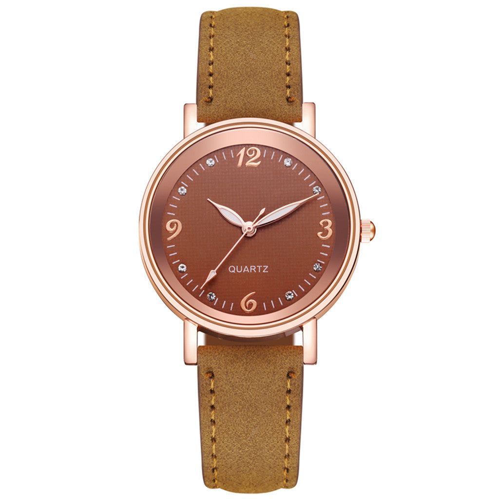 Luminous quartz watch, pink colourway