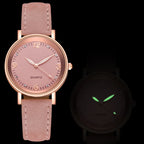 Luminous quartz watch, blue colourway