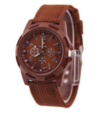 Military sport watch, nylon strap close-up