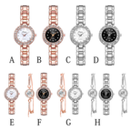 Bangle cuff watch set worn on wrist