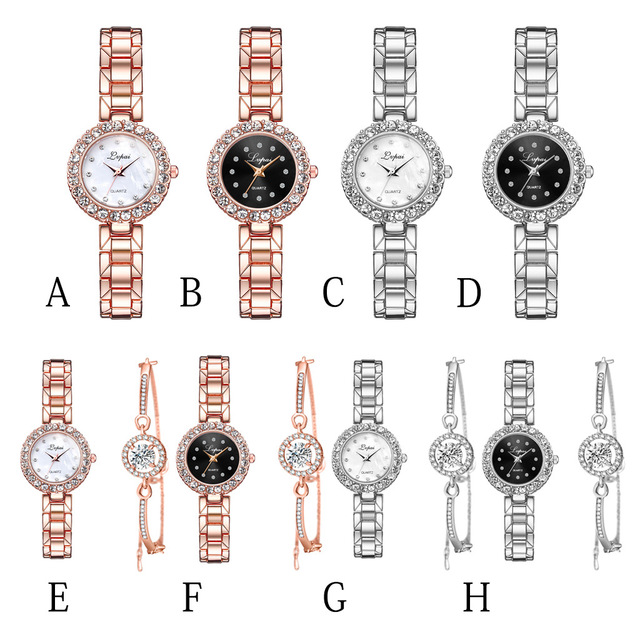 Women's Bangle Cuff Watch Set – Quartz, Alloy Strap, Simple & Casual Style