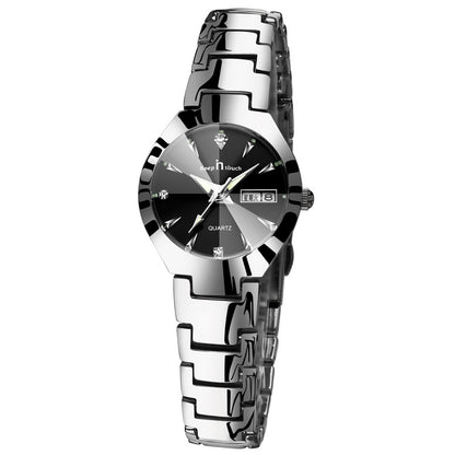 Luminous Couple Quartz Watch – Calendar, 30M Waterproof, 38mm Dial