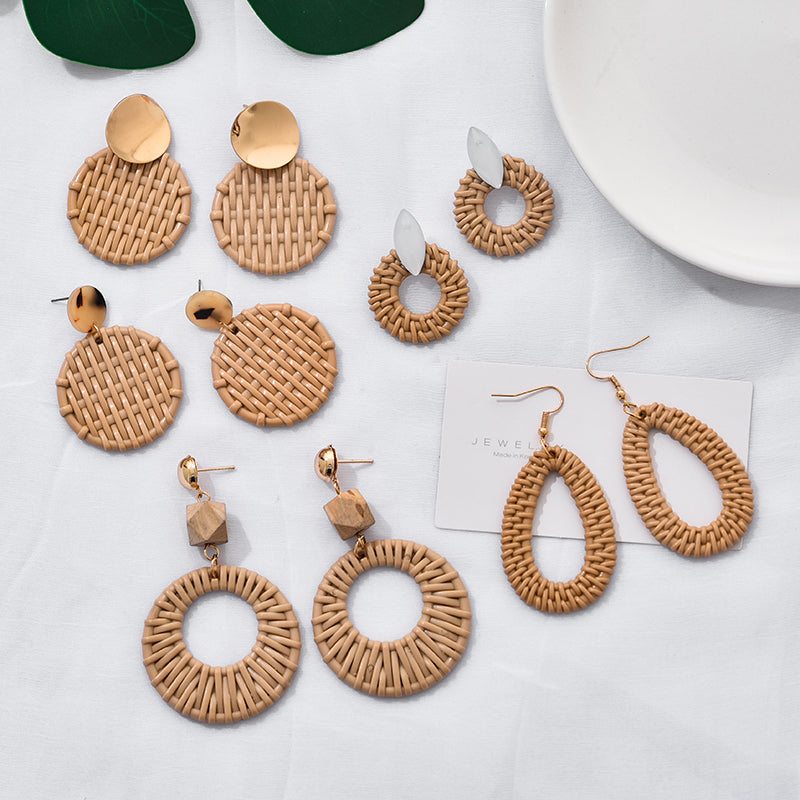 Korean vintage acetate earrings, packaging shot