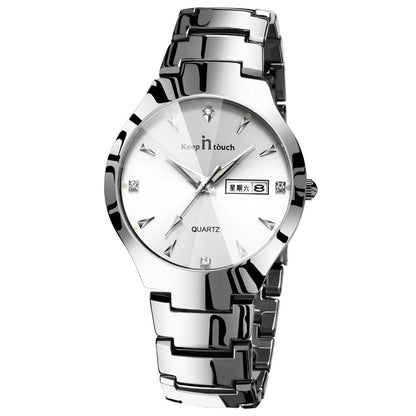 Luminous Couple Quartz Watch – Calendar, 30M Waterproof, 38mm Dial