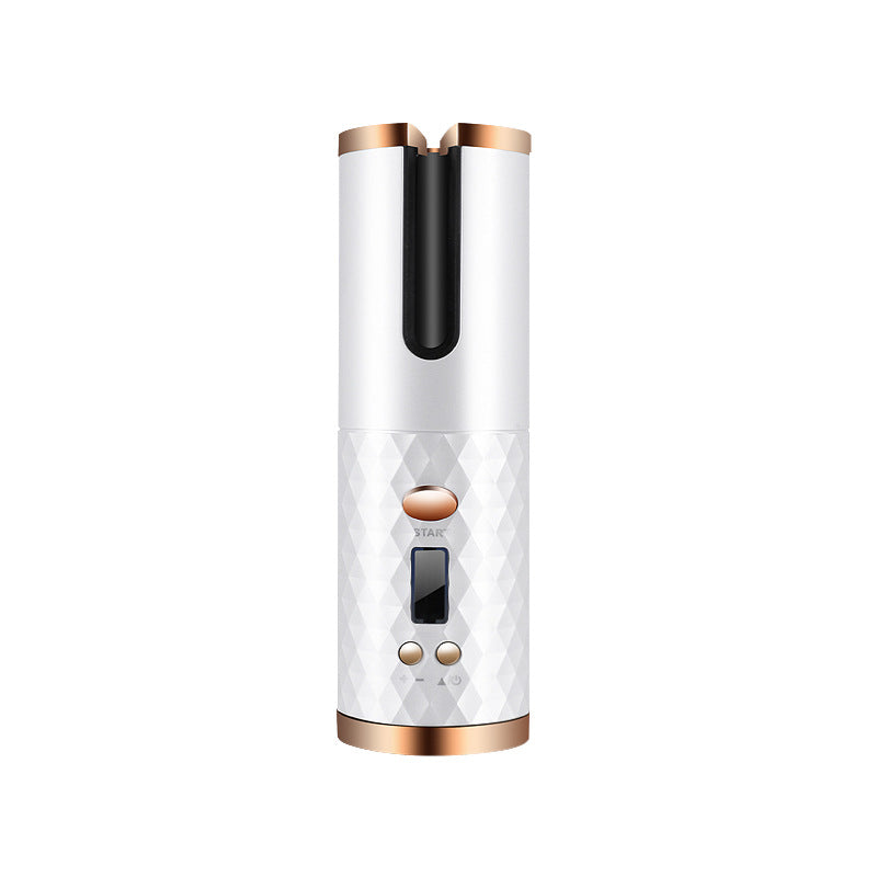 Cordless Auto Hair Curler – LCD Display, Ceramic Rotating Styler