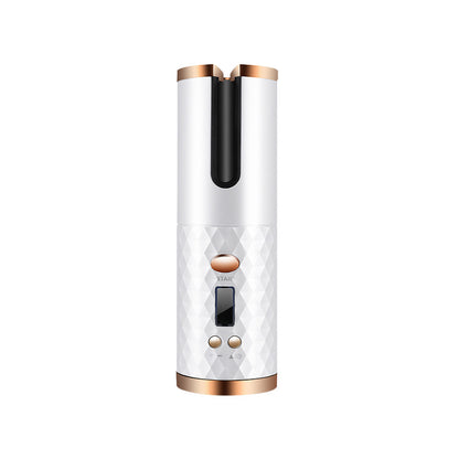 Cordless Auto Hair Curler – LCD Display, Ceramic Rotating Styler
