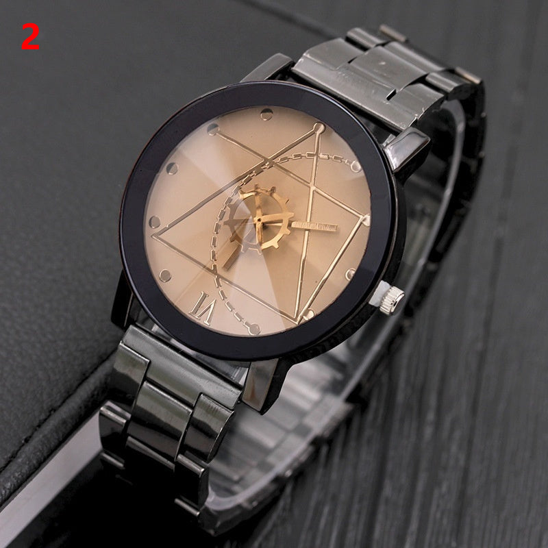 Gear compass watch, styled with outfit