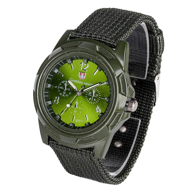 Military sport watch, worn styled outdoors
