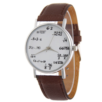 Women's Round Quartz Watch – PU Leather Strap, 37mm, Multi-Colour Options