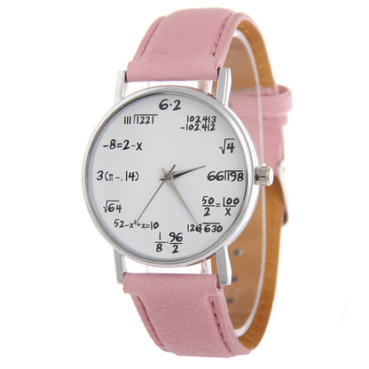 Women's Round Quartz Watch – PU Leather Strap, 37mm, Multi-Colour Options