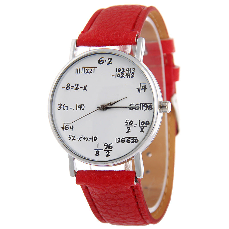 Women's Round Quartz Watch – PU Leather Strap, 37mm, Multi-Colour Options