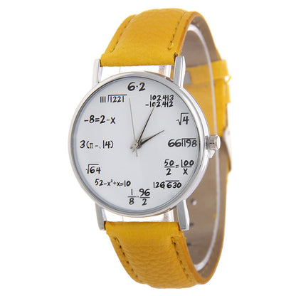 Women's Round Quartz Watch – PU Leather Strap, 37mm, Multi-Colour Options
