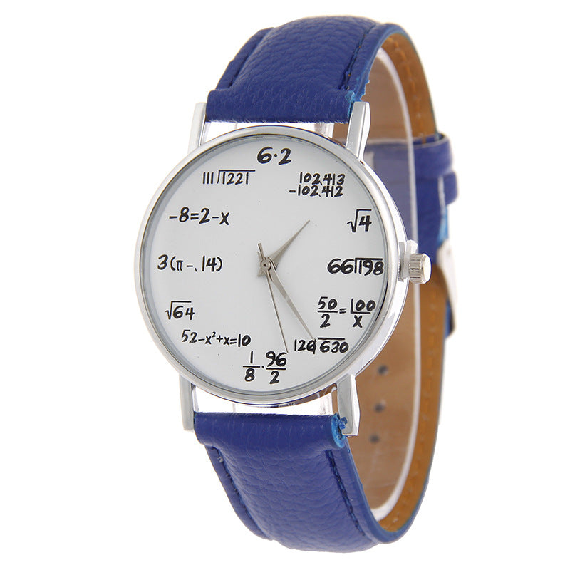 Women's Round Quartz Watch – PU Leather Strap, 37mm, Multi-Colour Options