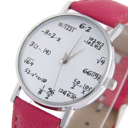 Women's Round Quartz Watch – PU Leather Strap, 37mm, Multi-Colour Options