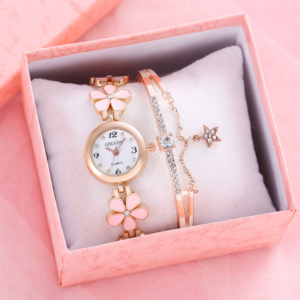Petal watch and bracelet set, size chart reference