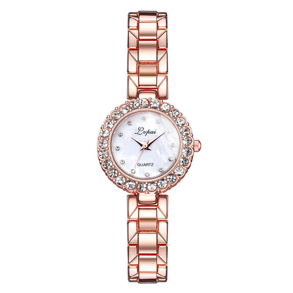 Women's Bangle Cuff Watch Set – Quartz, Alloy Strap, Simple & Casual Style