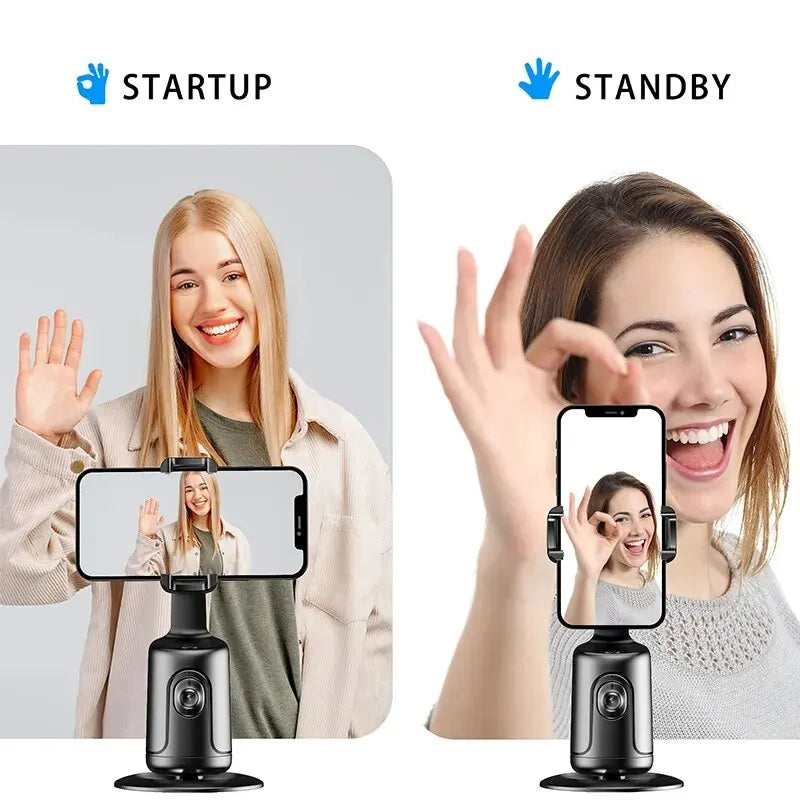 360° AI Face Tracking Gimbal Stabilizer with Tripod for Smartphones