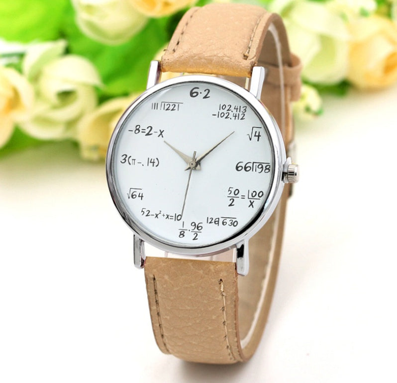 Women's Round Quartz Watch – PU Leather Strap, 37mm, Multi-Colour Options