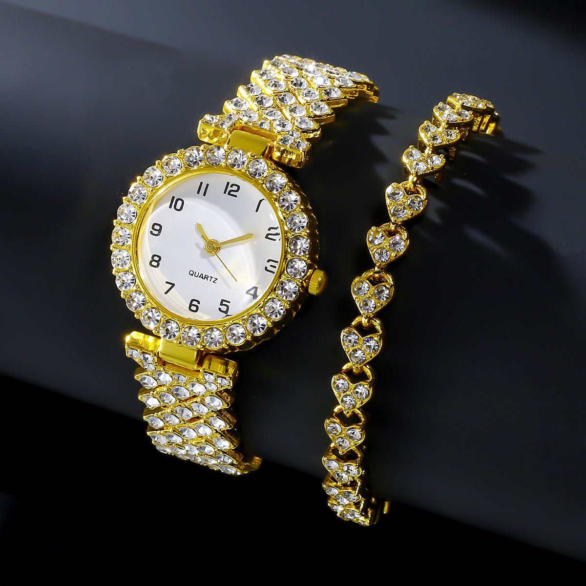 Watch and bracelet set, gift box packaging
