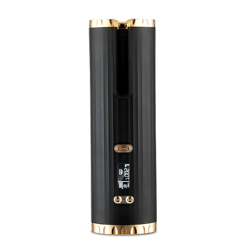 Cordless Auto Hair Curler – LCD Display, Ceramic Rotating Styler