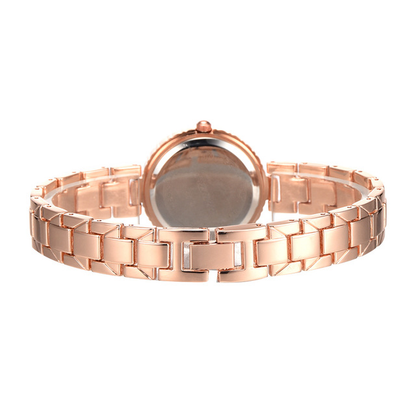 Women's Bangle Cuff Watch Set – Quartz, Alloy Strap, Simple & Casual Style