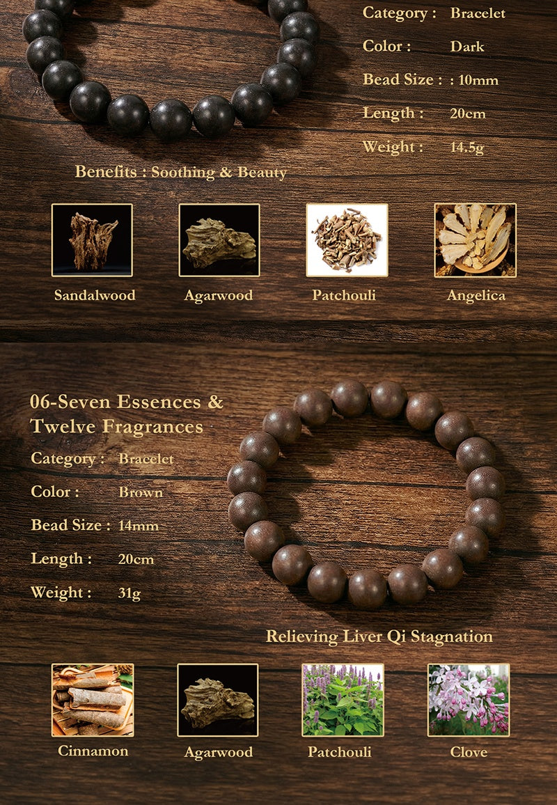 Healing energy bead bracelet, style variation detail
