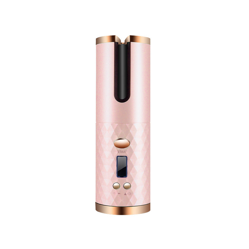 Cordless Auto Hair Curler – LCD Display, Ceramic Rotating Styler