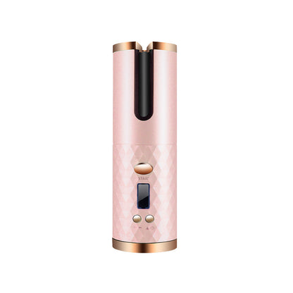 Cordless Auto Hair Curler – LCD Display, Ceramic Rotating Styler