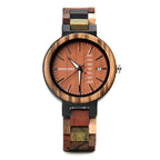 Wood couple watch, size chart reference