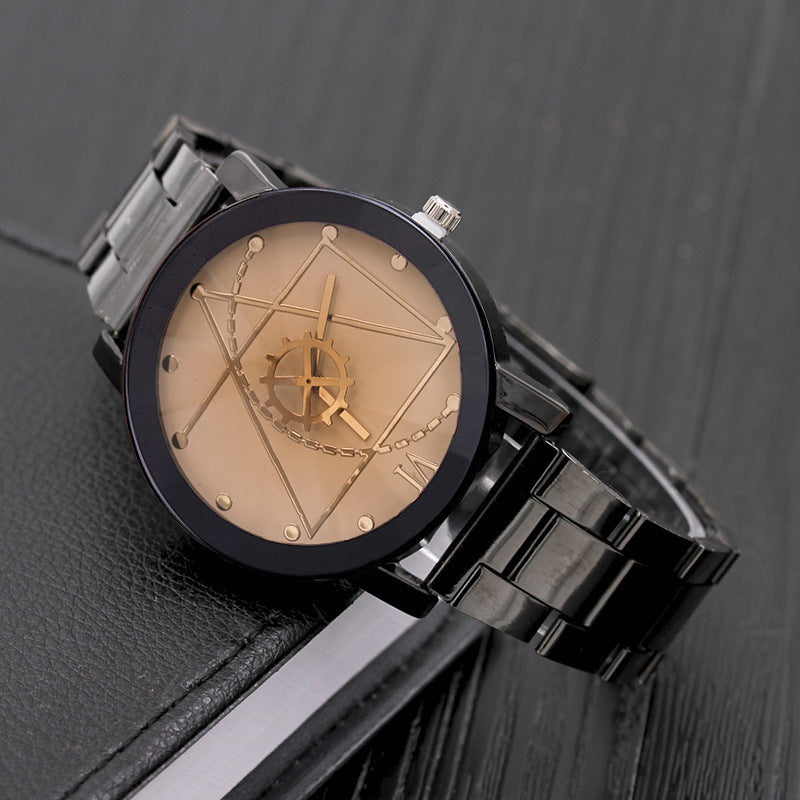 Gear compass watch, black colourway