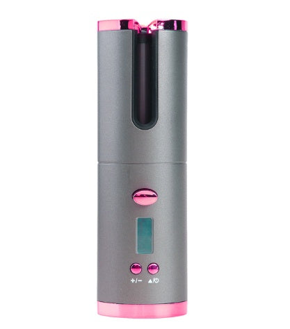 Cordless Auto Hair Curler – LCD Display, Ceramic Rotating Styler