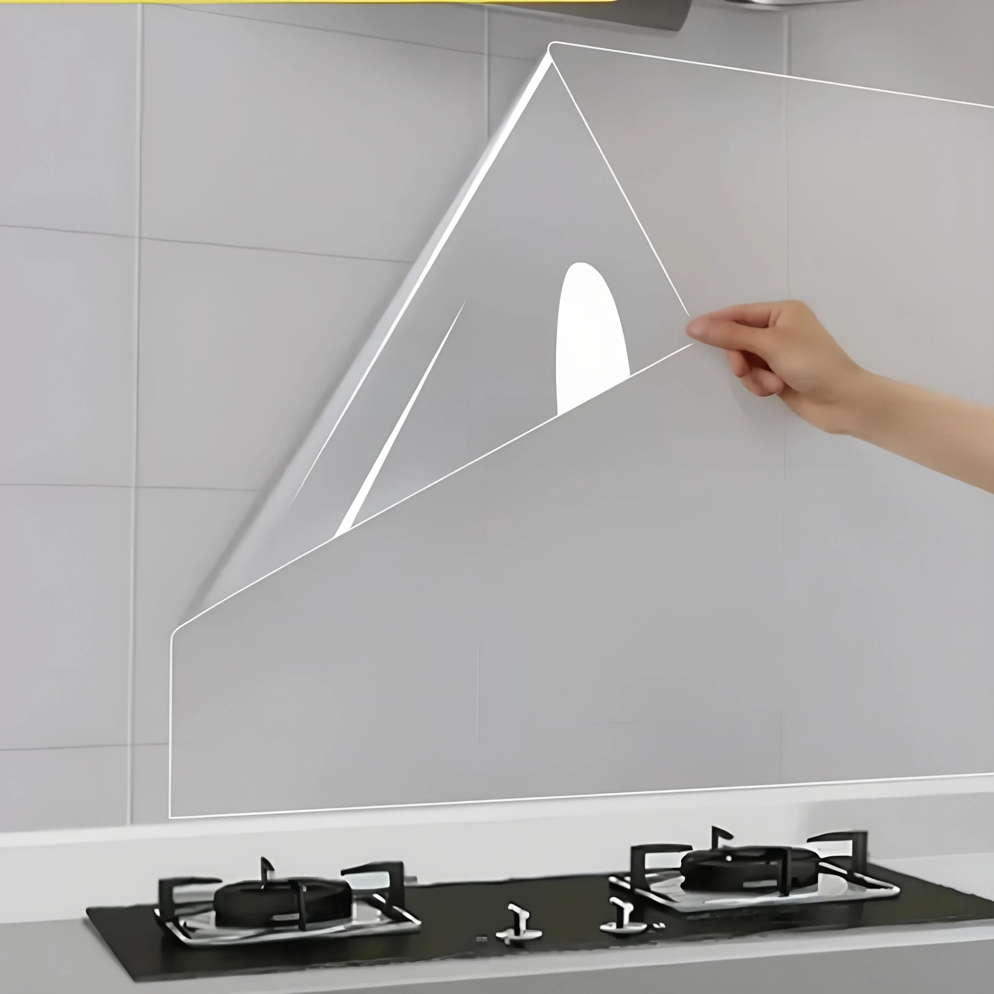 Prime Deal Zone 45cm transparent waterproof oil-proof static wallpaper for kitchen stove, high temperature resistant anti-fouling sticker