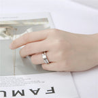 stainless steel minimalist band ring - view 15