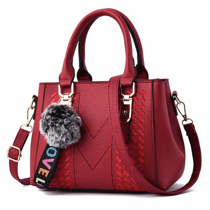 Prime Deal Zone women's leather embroidery messenger bag with handle, stylish handbag for women, featuring detailed embroidery design.