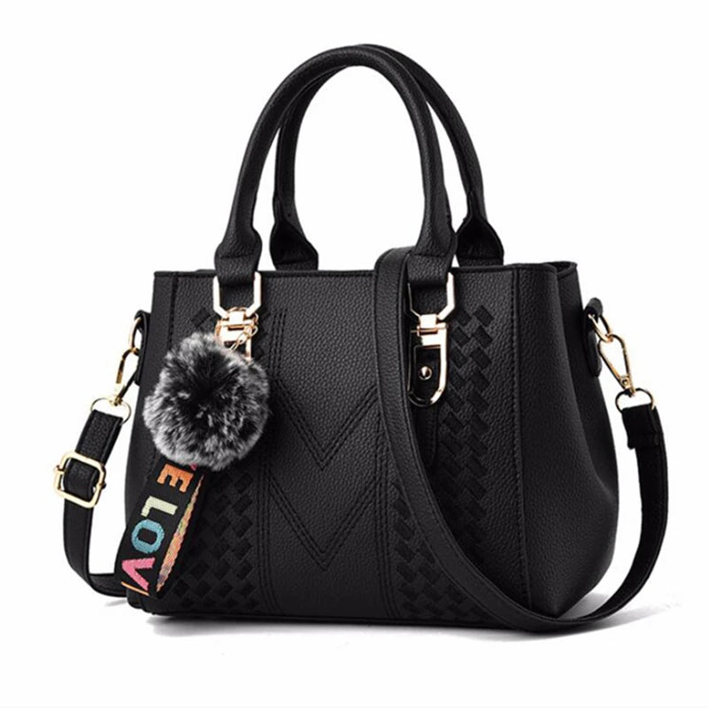 Leather embroidery messenger bag for women by Prime Deal Zone, stylish handbag with intricate embroidery and top handle design
