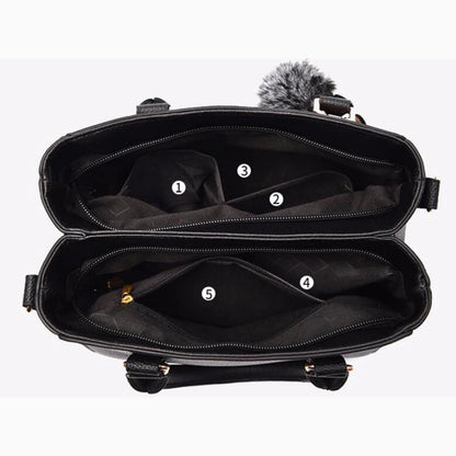 Leather embroidery messenger bag for women, stylish handbag with intricate embroidery, ideal for casual or formal wear.