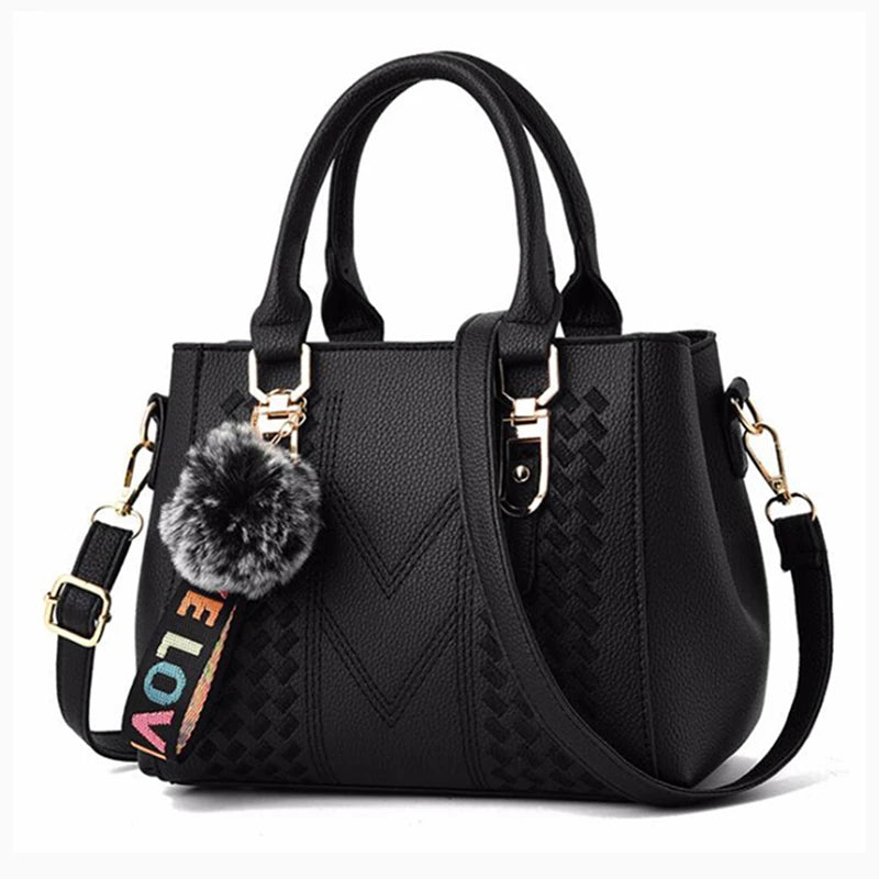 Leather embroidery messenger bag for women with handle, stylish ladies' handbag, made by Prime Deal Zone.