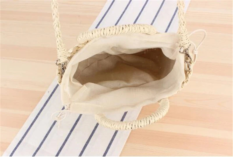Handmade half-round rattan straw bag with woven design, summer women’s messenger crossbody bag, small beach handbag, Prime Deal Zone